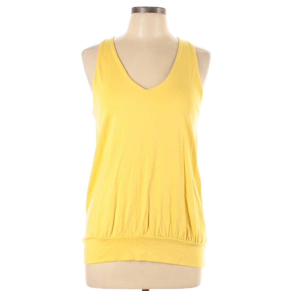 NWT INC Yellow Tank with built on bra...SIZE L